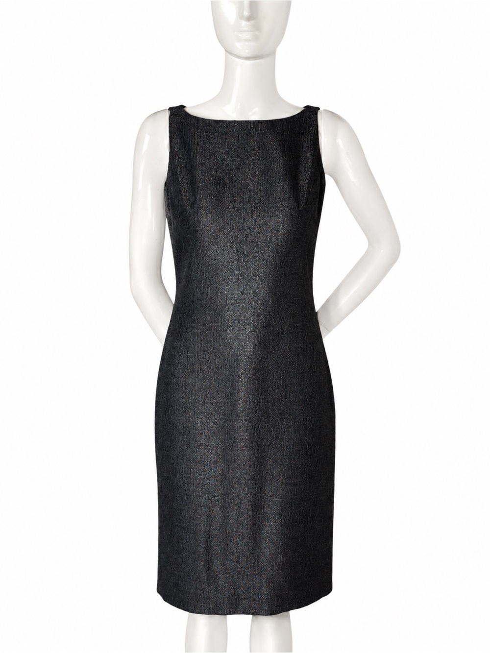 Vintage Versus Gianni Versace Dress IT 38 Grey Wool Blend Sleeveless Sheath Dres